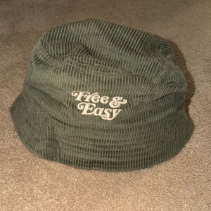 Free & Easy Green Corduroy Bucket Hat